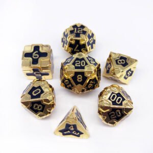 Nian Rigid Metal Dice D&D Zinc alloy Metal 7 Pieces Dice