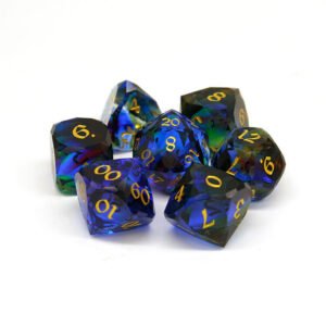 Nian  RPG  Card Game Diamond-Shaped Glass Dice Set