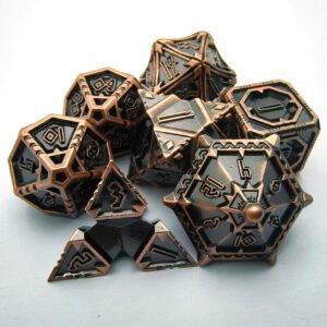 Nian Rigid Metal Dice D&D Zinc alloy  7 Pieces Heavy Metal Dice Set